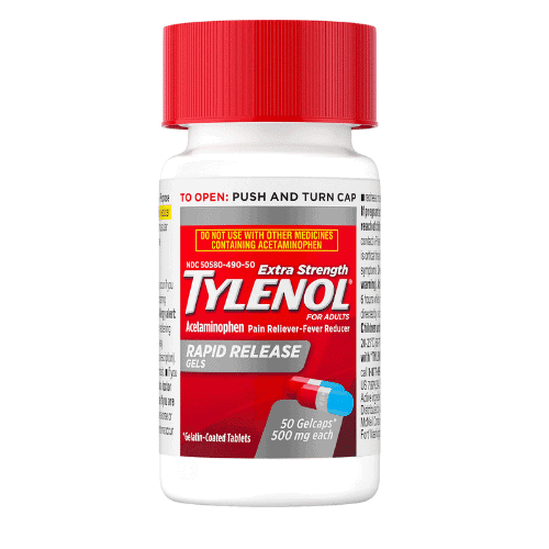 bottle of tylenol