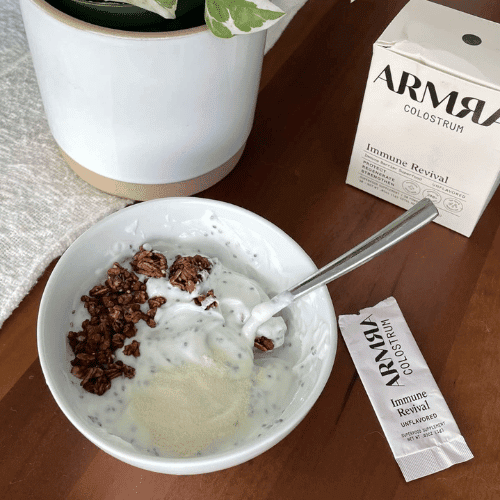 Armra Colostrum Serving Suggestion